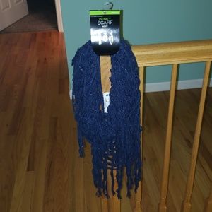 Navy Blue Knit Infinity Scarf